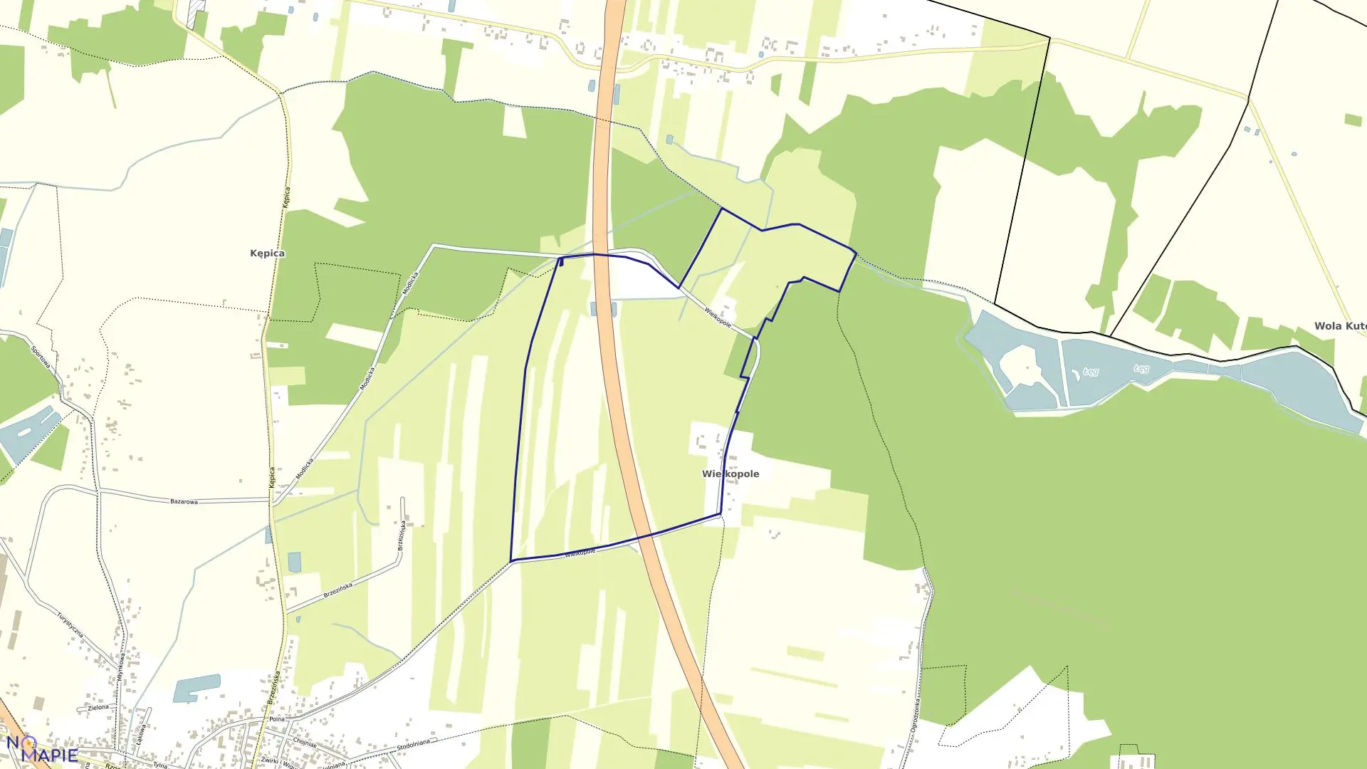 Mapa obrębu 3 w gminie Tuszyn